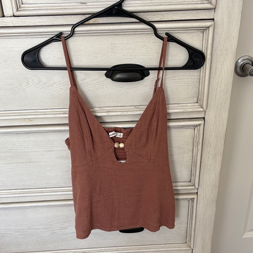 Abercrombie & Fitch Brown Camisole with Bead Detail